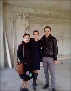 Team ArmAs, with CEO Victoria Aslanyan at the center, and Manushak and Hagop at her side.