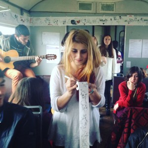 Live-sketching on the train